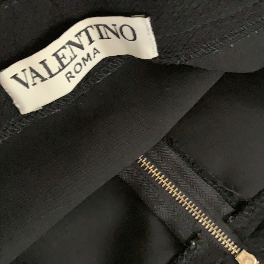 Valentino Roma Peplum Skirt Black Designer Sz 4 - Picture 7 of 7